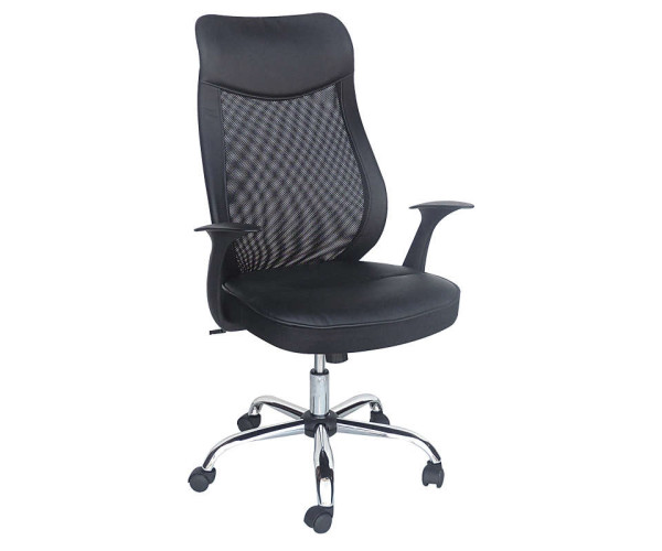 A7600 ΜΑΥΡΟ MESH/PU ΠΟΛΥΘΡΟΝΑ ΓΡΑΦΕΙΟΥ 65Χ63Χ47-110/57-120εκ.